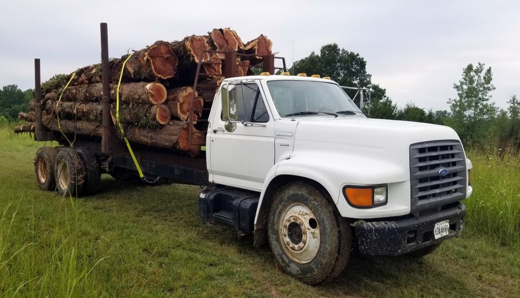 1997 Ford F700 log truck